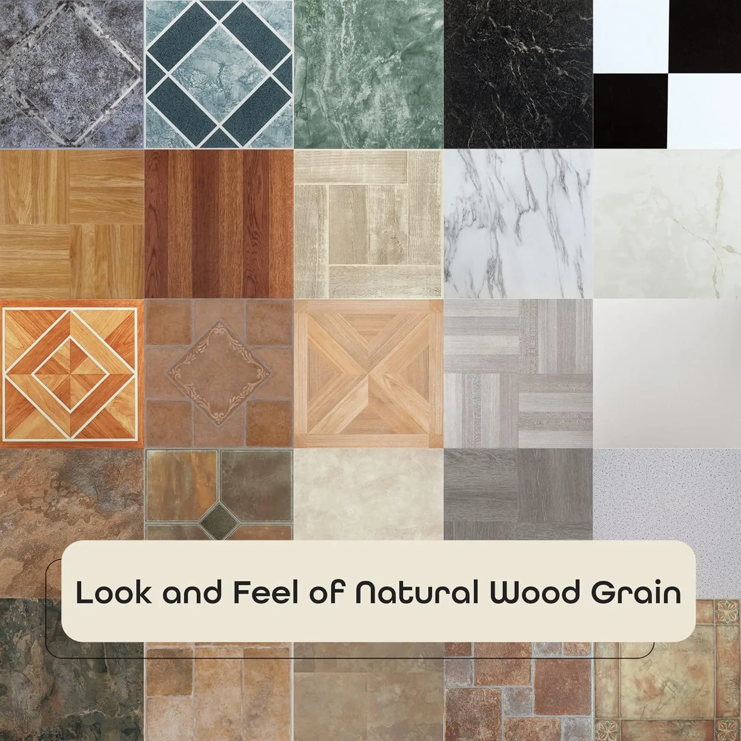 Tivoli Self Adhesive Vinyl Floor Tiles, 45 Tiles - 12" x 12", Medium Oak Plank-Look - Peel & Stick, DIY Flooring for Kitchen, Dining Room, Bedrooms, Basements & Bathrooms by Achim Home Decor