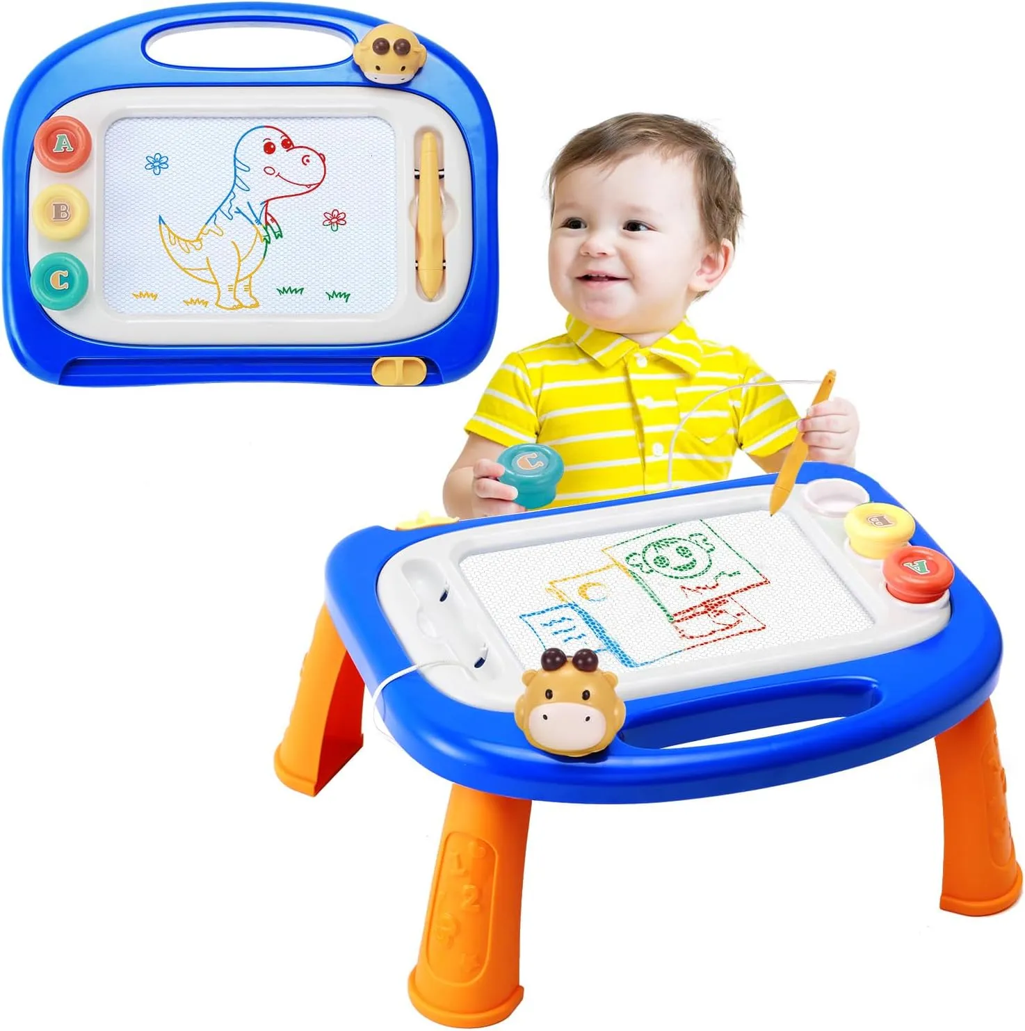 Toddler Toys, Magnetic Drawing Doodle Board Etch A Pad Sketch, Toddler Boy Toys for Educational Learning of Age 1-3 Boys & Girls Birthday Christmas Gifts