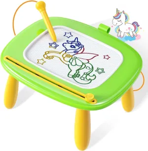 Toddlers Magnetic Drawing Board, Ages 1-3, Green, 8.9 Inch Drawing Area, Toddler Girl Toys, Learning Numbers & Alphabet
