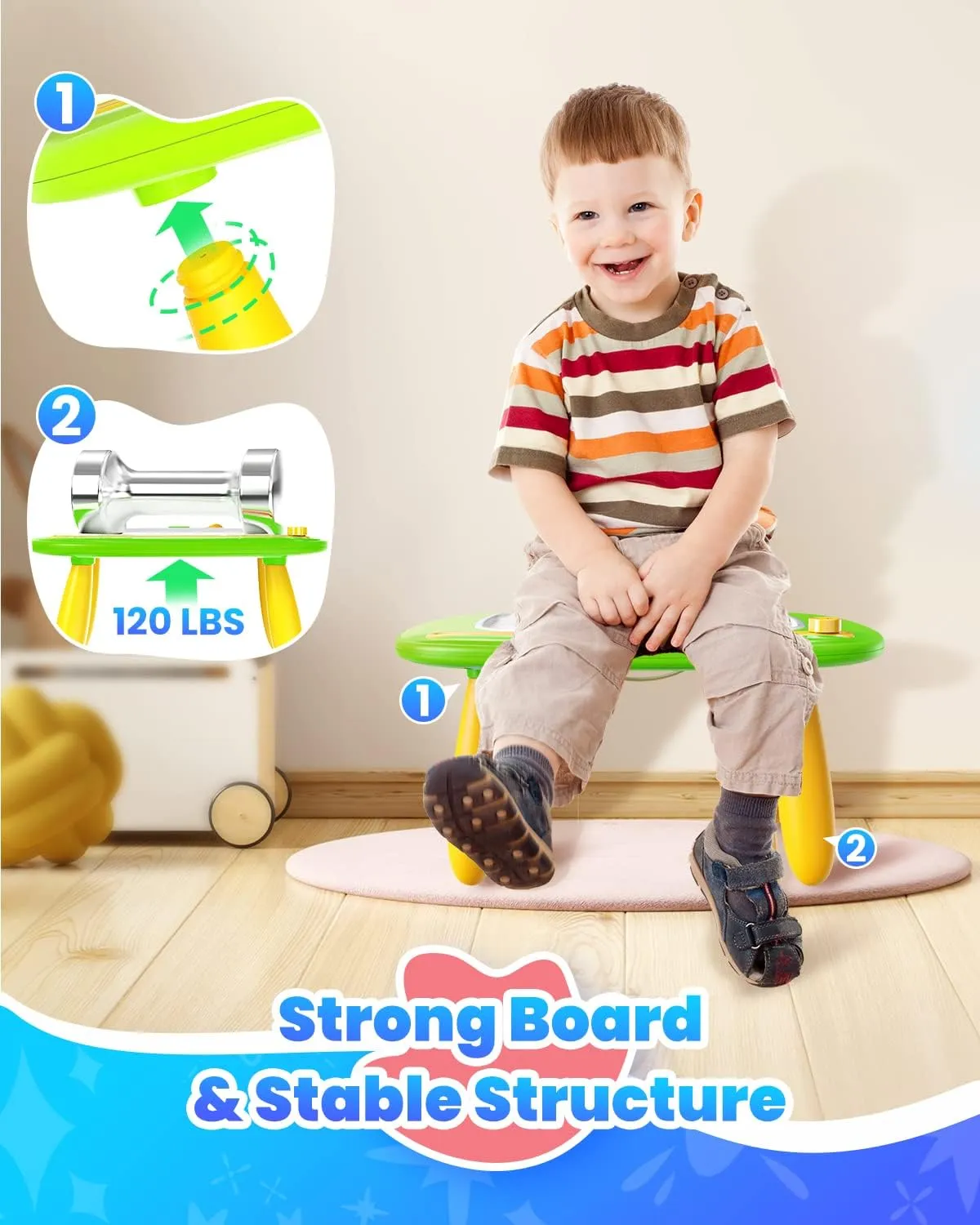 Toddlers Magnetic Drawing Board, Ages 1-3, Green, 8.9 Inch Drawing Area, Toddler Girl Toys, Learning Numbers & Alphabet