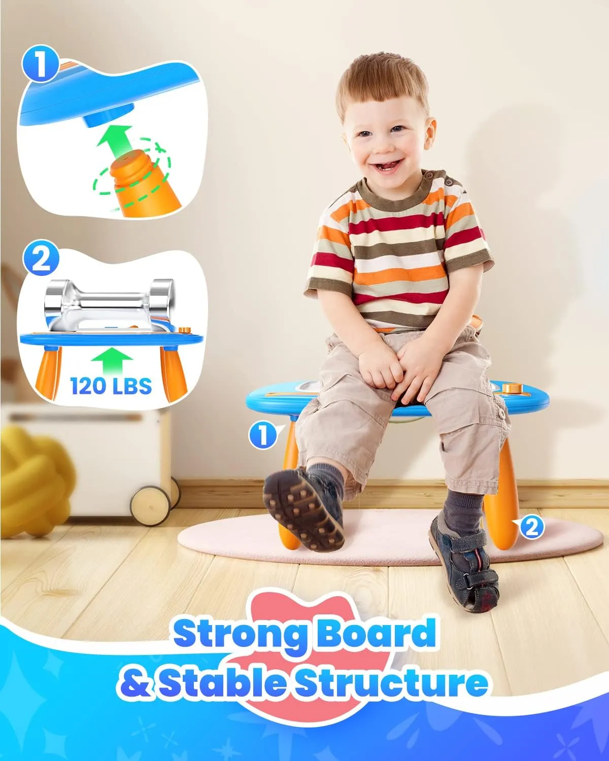 Toddlers Toys Ages 1-3, Magnetic Drawing Board, Toddler Boy Toys for 1 2 3 Years Old, Doodle Board Pad Learning and Educational Toys for 18 Months Baby 1-3 Yr Kids Birthday Gifts - Blue