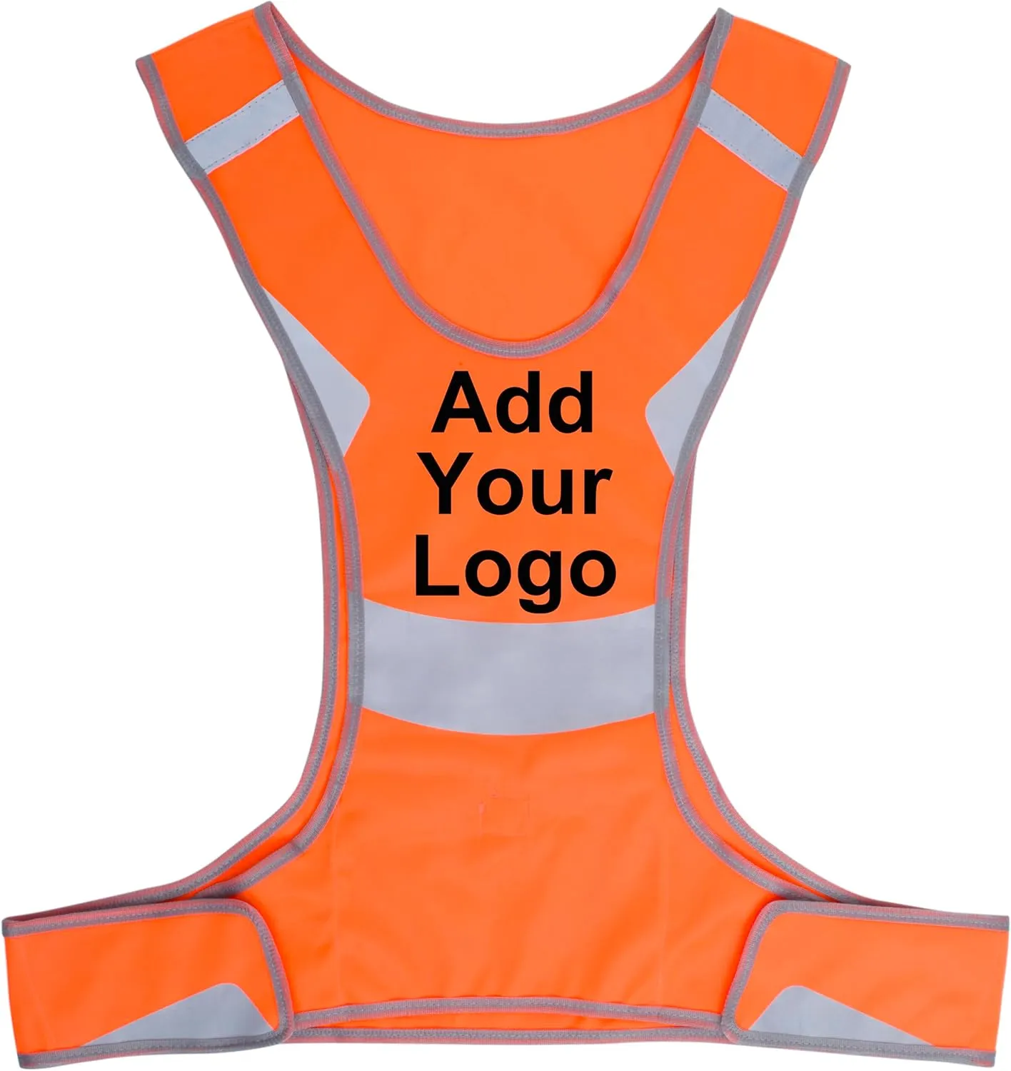 TopTie Add Your Logo Reflective Night Running Vest, Ultra-Thin Lightweight Safety Vest with 360 Degree High Visibility