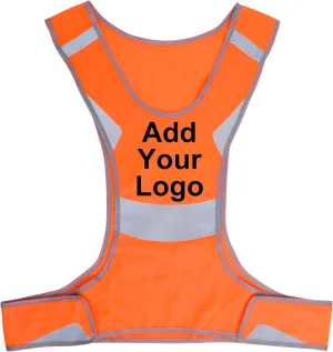 TopTie Add Your Logo Reflective Night Running Vest, Ultra-Thin Lightweight Safety Vest with 360 Degree High Visibility
