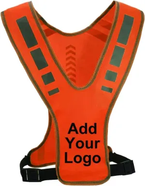 TopTie Customized Reflective Running Vest Gear with Pocket, Safety Reflective Vest for Night Cycling Walking Bicycle