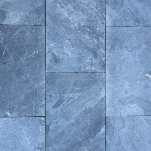 Toros Black Sandblasted and Brushed Finish Marble Tiles
