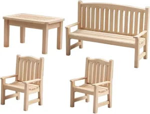 Totority 4Pcs Miniature Bench Realistic Garden Furniture House Decor for Dollhouses Fairy Gardens Present for DIY Enthusiasts Home Decor