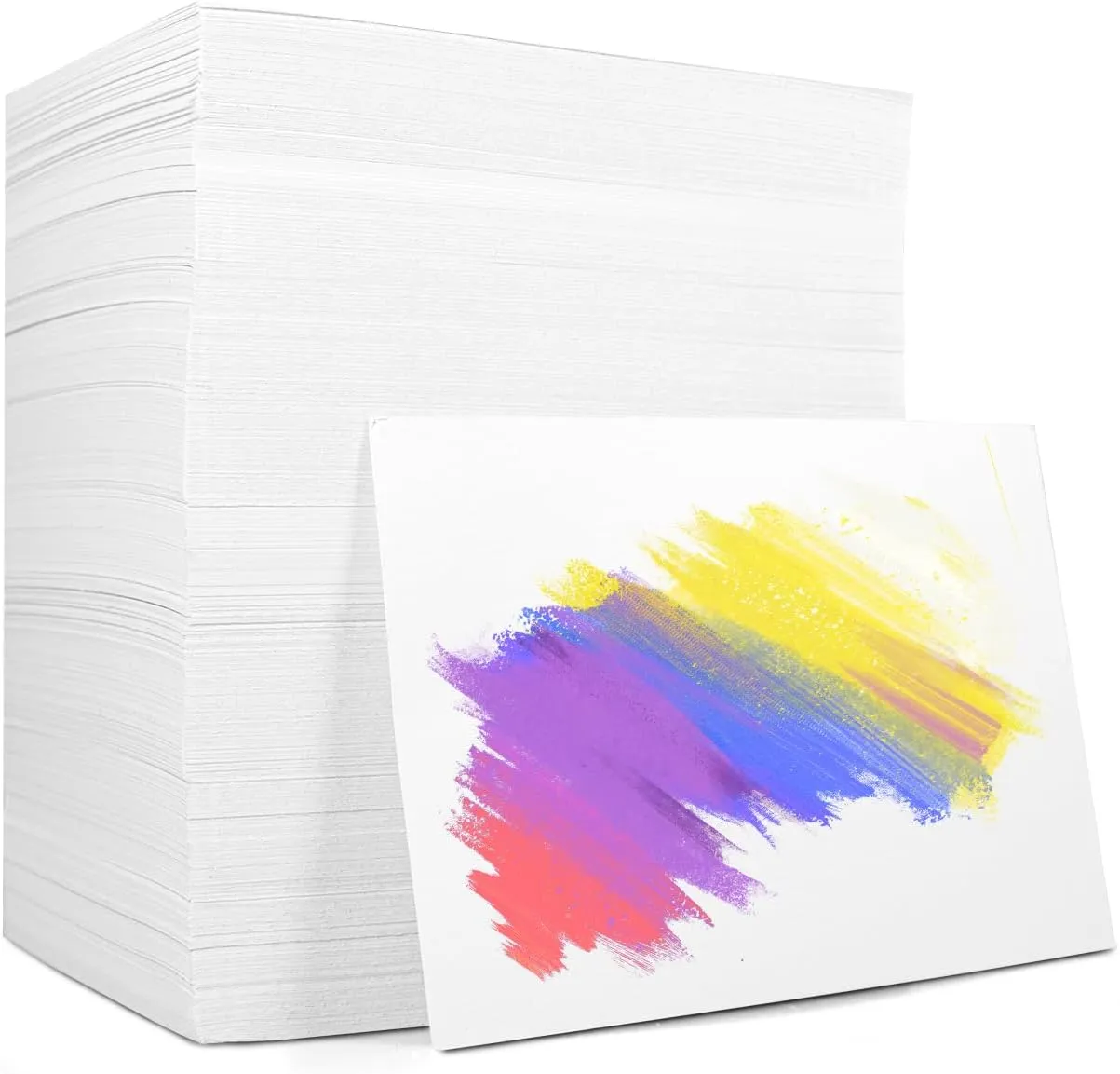 TOUNALKER 500 Pcs Watercolor Paper Bulk, White Cold Press Paper 300 GSM Watercolor Paper Pad Sketch Art Painting Paper for Kids Watercolorist Academy Students Beginning Drawing