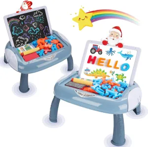 Toys for 1-2 Year Old Boys, Toddler Boy Toys with Magnetic Letters and Numbers, Learning and Educational Toys for 1 2 Year Old, Boys Birthday Christmas Gifts (Blue)