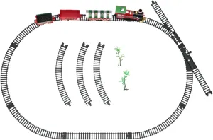 Train Set Electric Christmas Train Toy Boys and Girls' Interactive Toy No Battery Required Retro Design