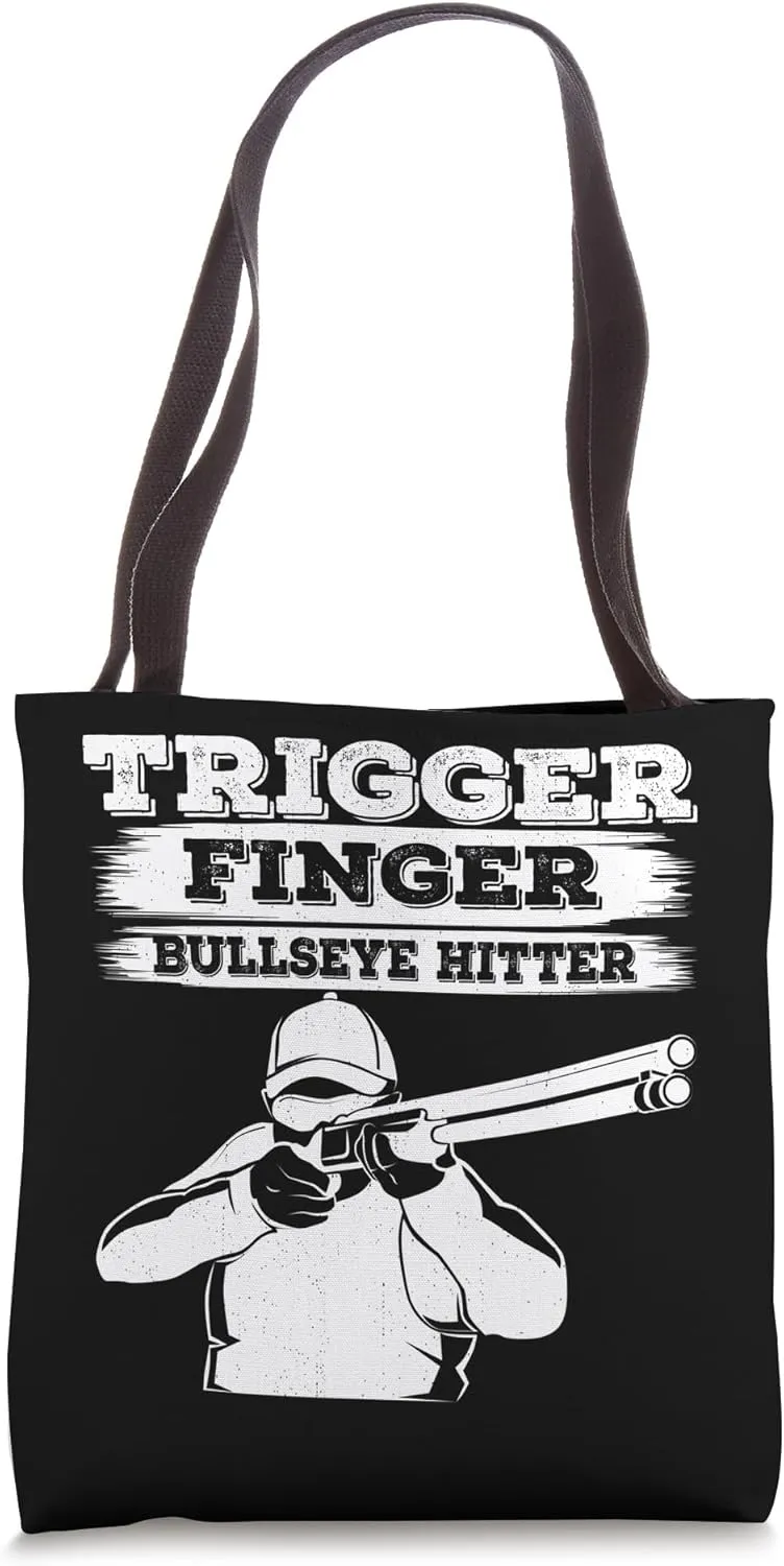 Trap Shooting Accessories Trigger Finger Bullseye Hitter Gun Tote Bag