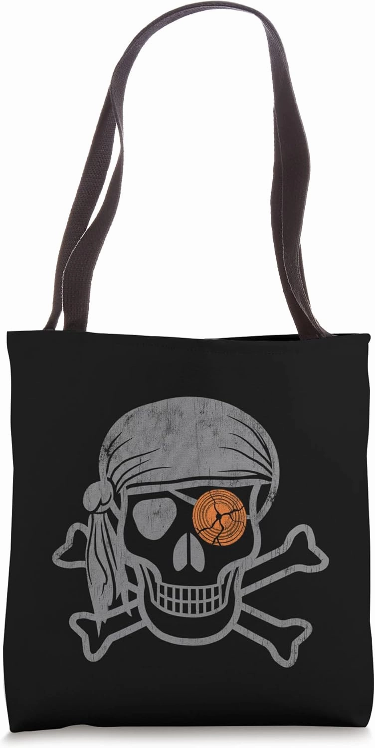 Trap Shooting Pirate Clay Target Eye Tote Bag