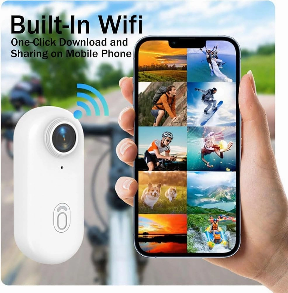 Treklon POV Camera, Stallion Frames Body Camera, 4k Mini Handsfree Bodycam, HD 1080p/4k Pocket Action Cam, with Magnetic Clip,Waterproof Case and Bracket, for Cycling, Travel (Black-1080P)
