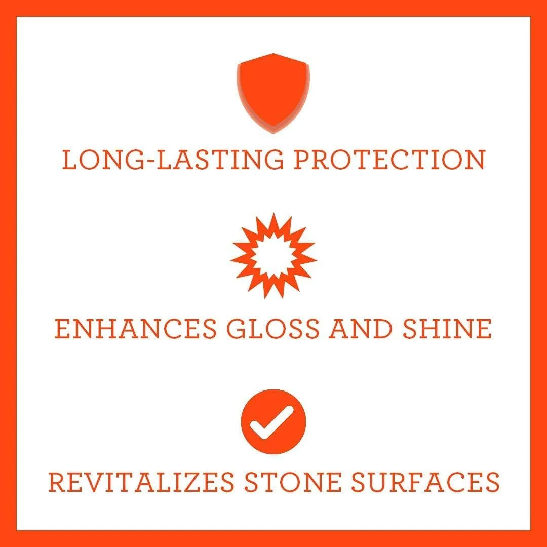 TriNova Granite Sealer & Protectant 18 oz & Gallon Refill Bundle - Guard your Premium Stone, Enhance Shine, & Protect from Stains