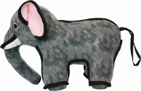 TUFFY - World's Tuffest Soft Dog Toy- Zoo Elephant -Multiple Layers. Made Durable, Strong & Tough. Interactive Play (Tug, Toss & Fetch). Machine Washable & Floats. (Regular)