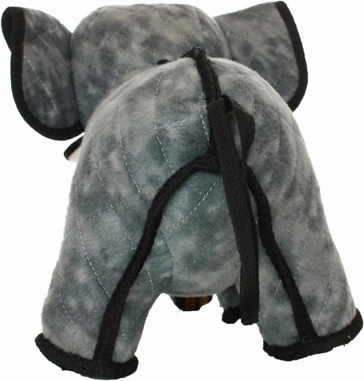 TUFFY - World's Tuffest Soft Dog Toy- Zoo Elephant -Multiple Layers. Made Durable, Strong & Tough. Interactive Play (Tug, Toss & Fetch). Machine Washable & Floats. (Regular)