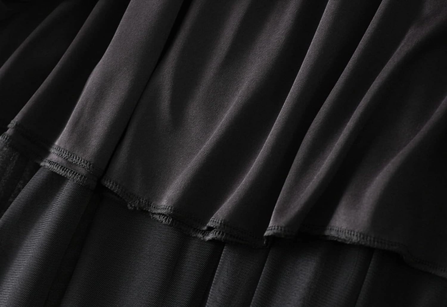 Tulle Skirts for Women, High Waist Double-Layered Mesh Pleated Midi Skirts