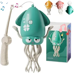 Tummy Time Octopus, Octopus Tummy Time Toy, Electric Crawling Octopus Toy, Automatic Dancing 𝐎𝐜𝐭𝐨𝐩𝐮𝐬 Toys with LED Lights & Music, Smart Obstacle Avoidance (Green)