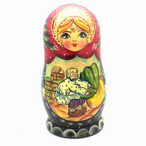 Turnip 5 Piece Folk Tale Nesting Doll