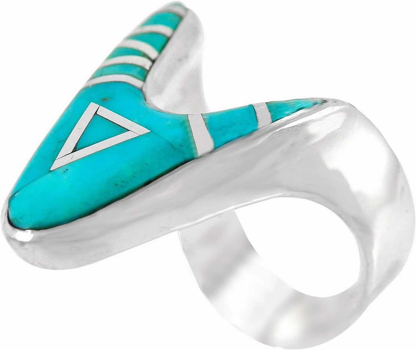 Turquoise Network Sterling Silver 925 Ring with Genuine Gemstones & Gemstones (SELECT color)