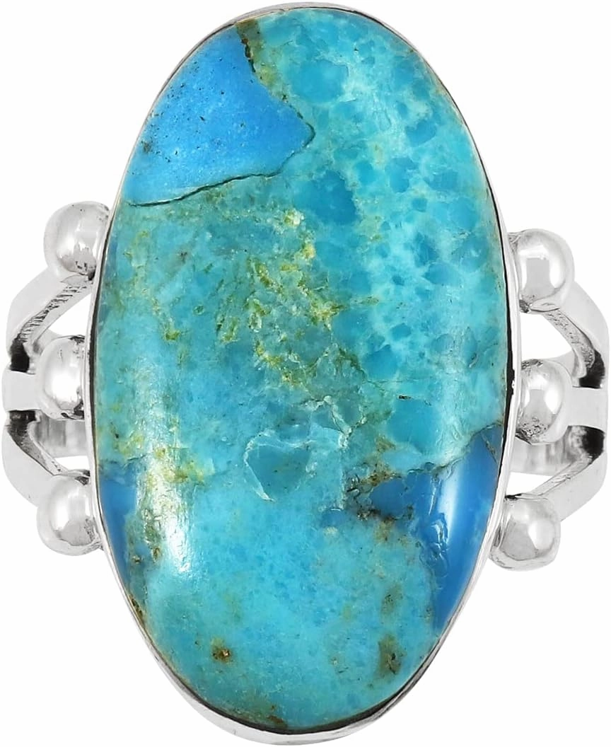 Turquoise Ring Sterling Silver 925 & Genuine Gemstones