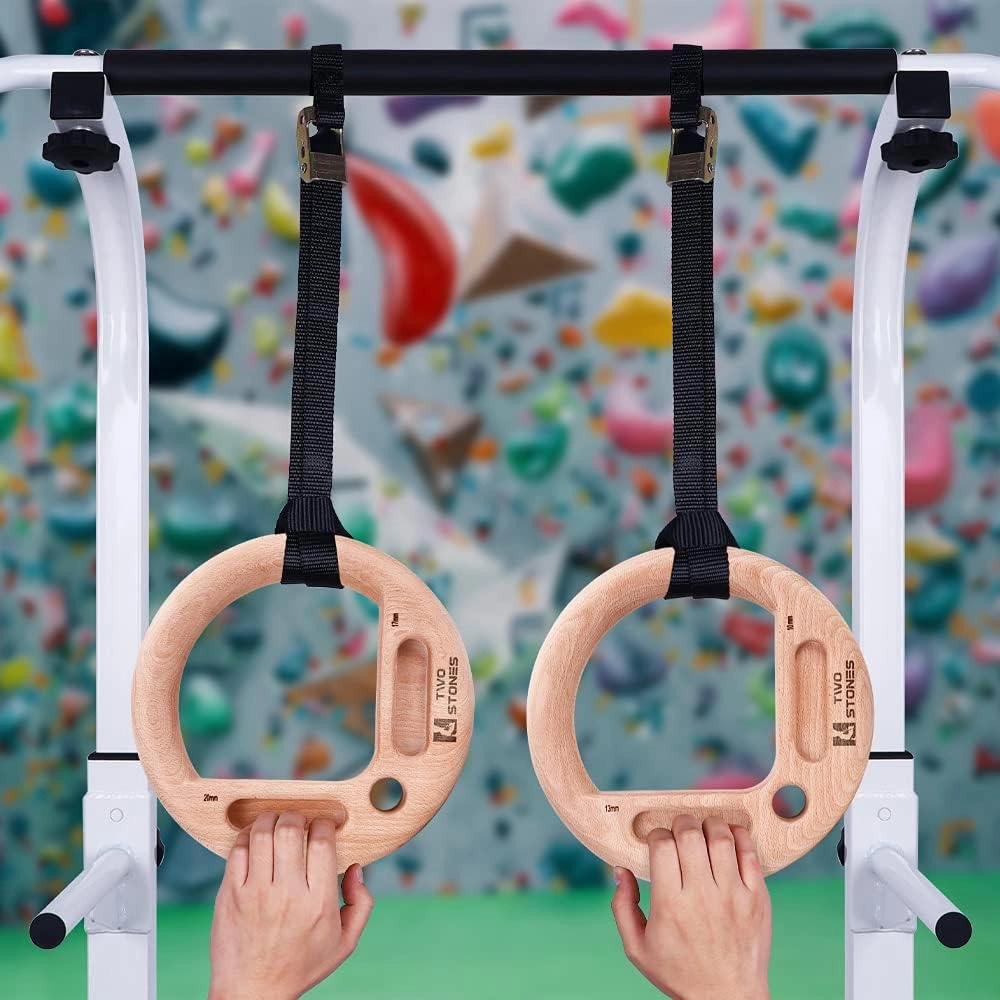TWO STONES Portable Hangboard Rock Climbing as Pull Up Ring for Rock Climbers Trainning Indoor or Outdoor