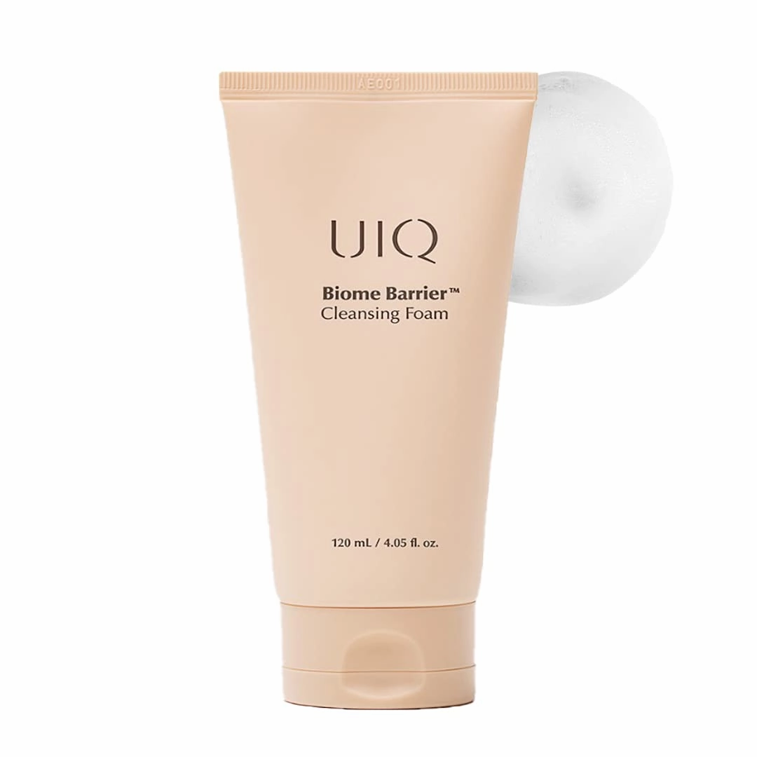 UIQ Biome Barrier Cleansing Foam, Facial Cleanser, Mild Hypoallergenic formula, Face Wash, Blackhead Remover, Moisturizing facial cleanser for All Skin Types 4.05 fl.oz(120ml)