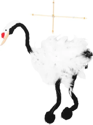 Unique Crane Marionette Toy Wooden Puppet with Strings for Interactive Play and Teaching Fun Creative Design for Imaginative Learning
