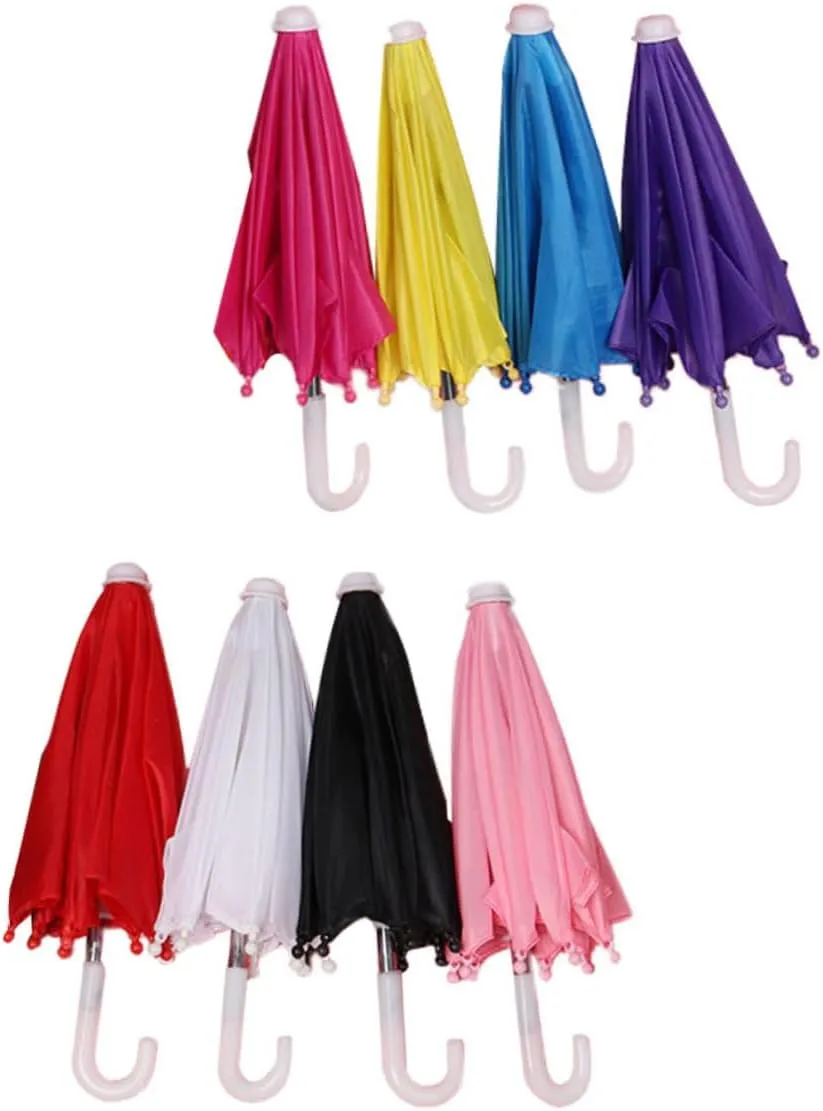 UPKOCH 8Pcs Doll Umbrellas Decorative Accessories for Dollhouses for DIY Projects Enhances Playtime Experience with Realistic Design and Materials