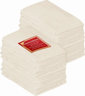 Utopia Kitchen Natural Flour Sack Towels [24 Pack - 28 x 28 Inch] 100% Cotton Tea Towels for Cleaning & Drying - Highly Absorbent Kitchen Dish Cloth