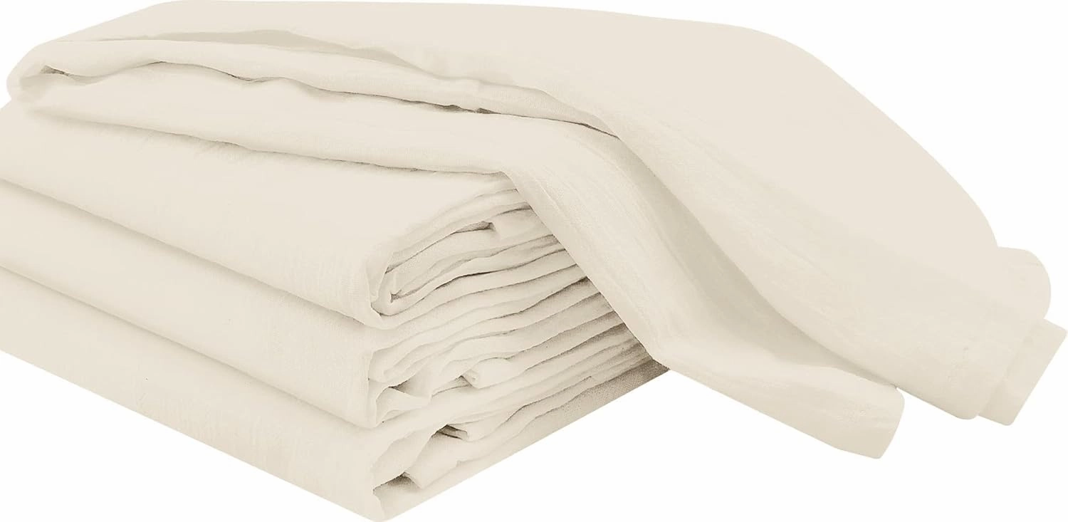Utopia Kitchen Natural Flour Sack Towels [24 Pack - 28 x 28 Inch] 100% Cotton Tea Towels for Cleaning & Drying - Highly Absorbent Kitchen Dish Cloth