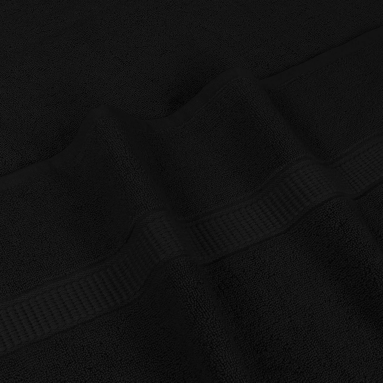 Utopia Towels - Luxurious Jumbo Bath Sheet 2 Piece - 600 GSM (35X70 Inches) 100% Ring Spun Cotton - Highly Absorbent and Quick Dry Extra Large Bath Towel - Super Soft Hotel Quality Towel (Black)