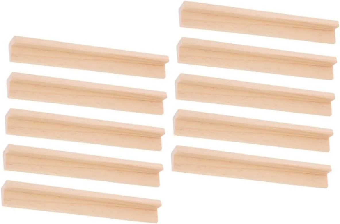 Vaguelly 10pcs Wooden Holders Tilted Design Elegant Letter Base for Game Organization for Alphabet Games Lightweight Crafted Accessories
