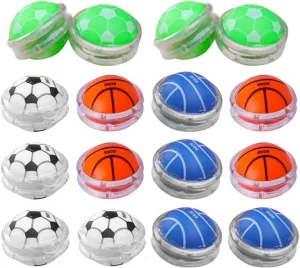 Vaguelly 12pcs Boy Girl Sports Plastic Soccer and Basketball Yo-yo Toys for Boy Girl Random Patterns Portable Finger Coordination Plaything