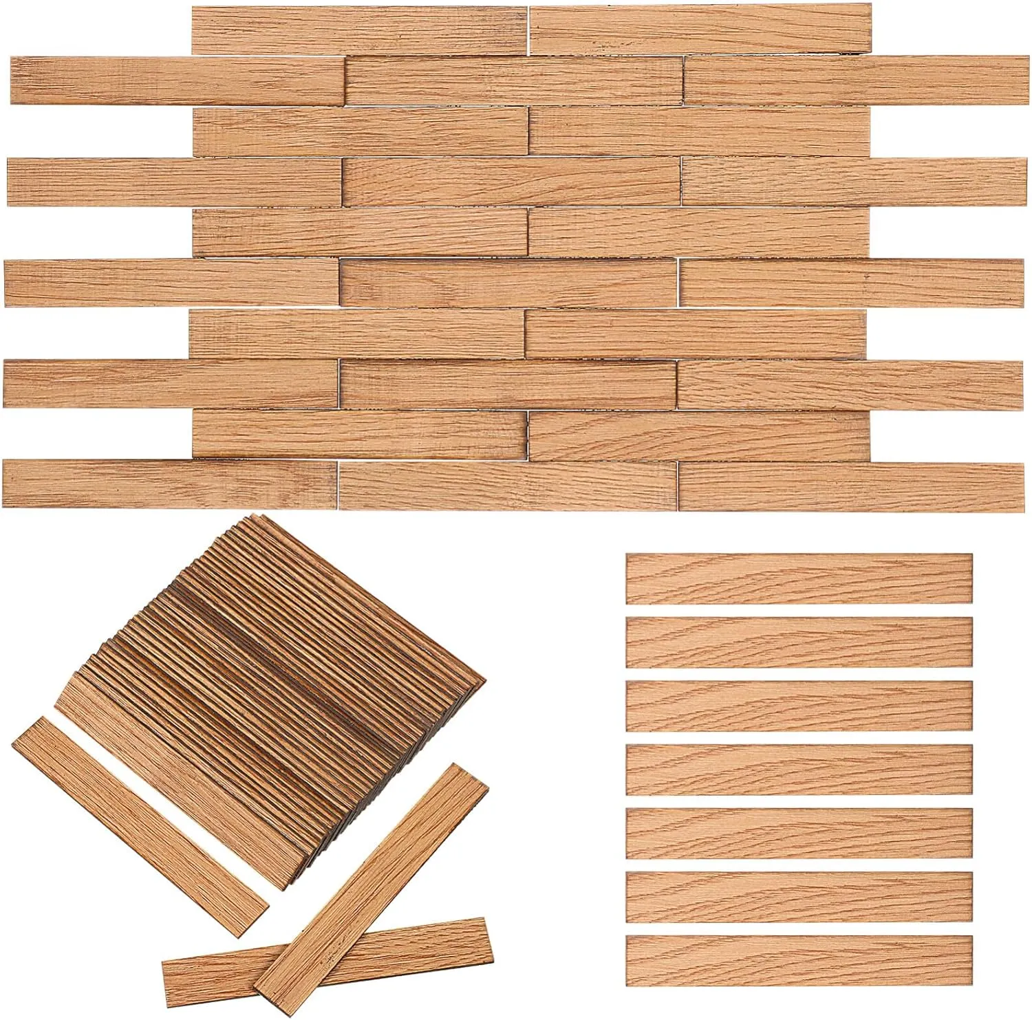 Vaguelly Dollhouse Miniature Flooring 40pcs Mini Wooden Dollhouse Floor Boards Model 1 12 Scale Tiles Accessories Doll House Furniture Decoration for Micro World