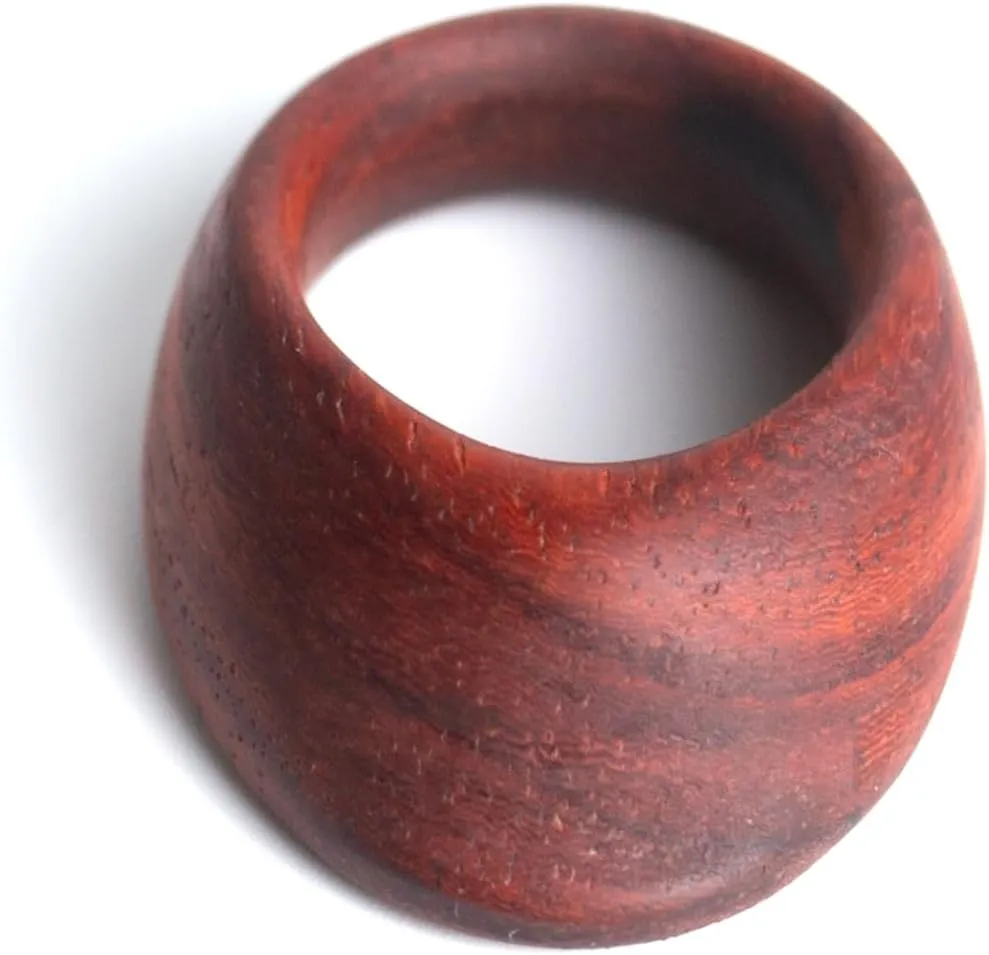 Vermil Archery Thumb Ring - Lantern Exotic Wood - Protective Gear for Thumb Draw in Traditional Archery