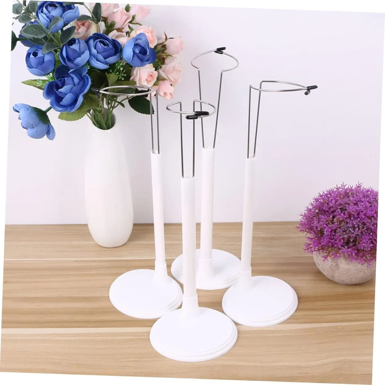 VICASKY 4pcs Sturdy Doll Stand Action Figure Display Stand Vertical Rack Easy to Use Perfect for Boys and Girls' Toys