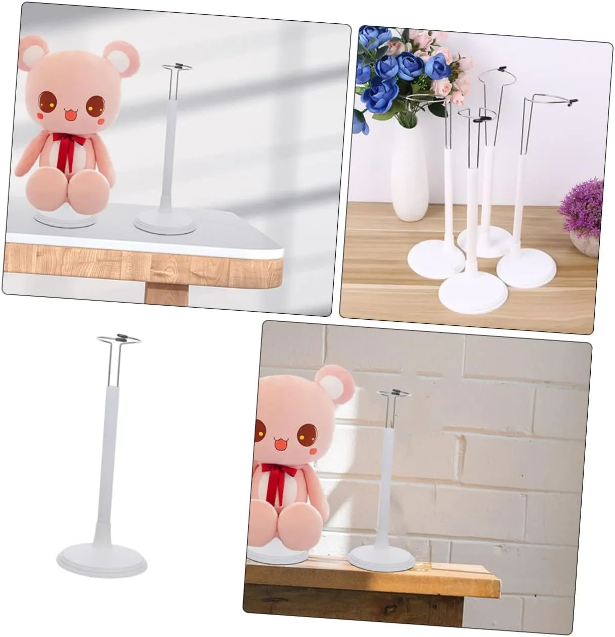 VICASKY 4pcs Sturdy Doll Stand Action Figure Display Stand Vertical Rack Easy to Use Perfect for Boys and Girls' Toys