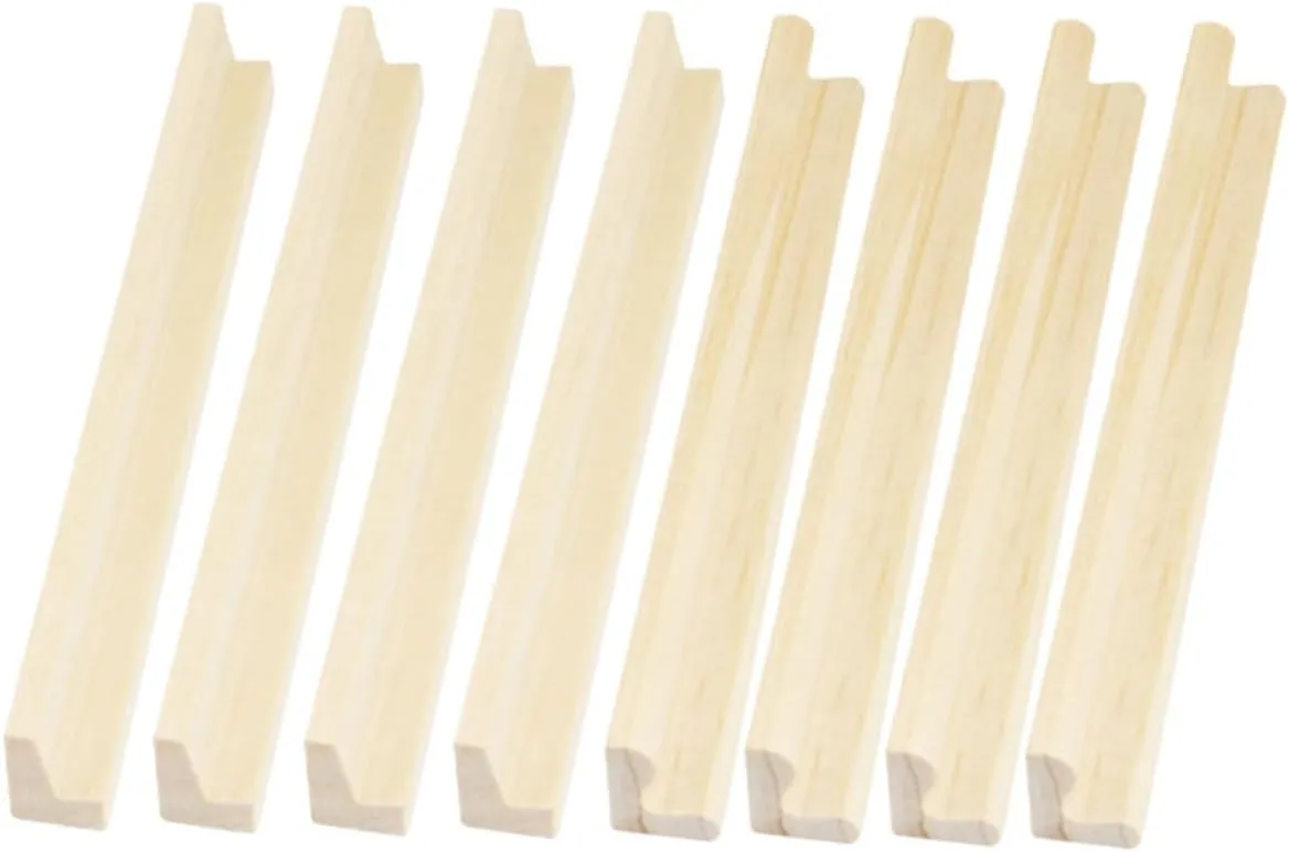 VICASKY 8pcs Wooden Displaying Stand for Natural for Game Accessories for Organizing Tiles Alphabet Craft for Family Fun