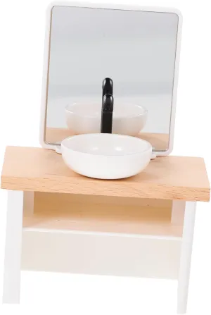 VICASKY Doll House Miniature Bathroom Sink Scale Hand Washing Basin for Dollhouse Decor Smooth Compact Design for Bedroom Decoration