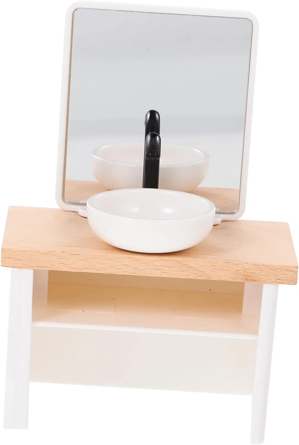VICASKY Doll House Miniature Bathroom Sink Scale Hand Washing Basin for Dollhouse Decor Smooth Compact Design for Bedroom Decoration