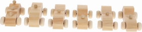 VICASKY 6pcs Graffiti Car Models for Boy Girl Unfinished Wooden Adornment Drawing Toys Creative Playthings for Boys and Girls for Family Fun and Hands Learning