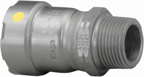 VIEGA MEGAPRESSG CARBON STEEL ADAPTER, P X M NPT, 1-1/4 IN.