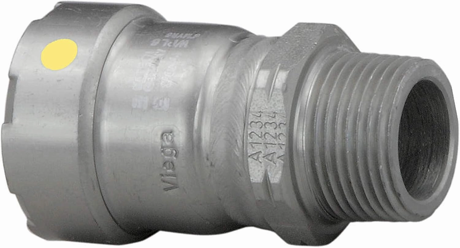 VIEGA MEGAPRESSG CARBON STEEL ADAPTER, P X M NPT, 1-1/4 IN.