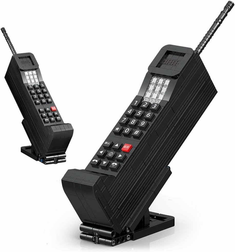 Vintage Telephone Mobile Phone Building Blocks with Mobile Phone Holder,Has Collectible Value,The Best Gift for 6 Children, Teenagers, and Adults,489PCS