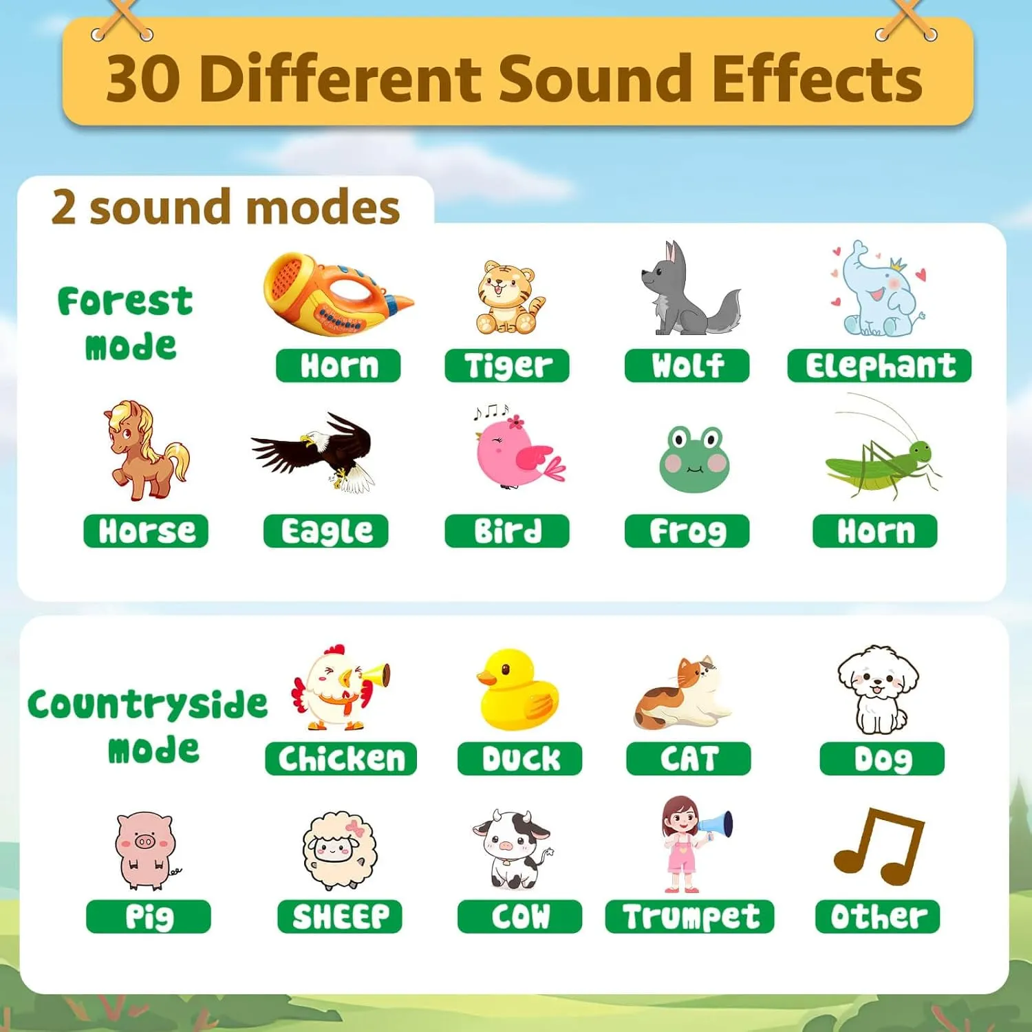 Voice Changer Toy for Kids 5-8 Years Old: Animal Caller Nature Exploration Outdoor Toys, 30 Sound Effects, Light Voices Changing Device for Boys & Girls, Birthday Gift for 3 4 5 6 7 8 Year Old