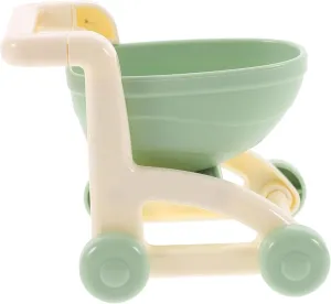 VOSAREA Movable Mini Shopping Cart Doll Stroller for Playtime Fun Realistic Desktop Decor for Dollhouses and Photography Props