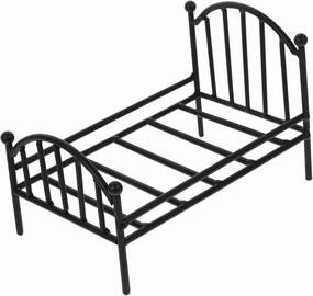 VOSAREA Miniature Metal Dollhouse Bed Frame - Stylish Mini Single Bed for Dollhouses - for Home Decor Flower Pot Display or Photo Props