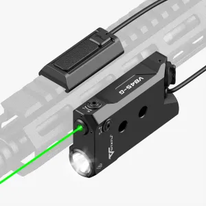 VOTATU V845 Green Laser/Light Combo Compatible with M-LOK Picatinny Rail, 2000 Lumens LED Flashlight and Laser Sight with Pressure Switch for Rifle and Carbine