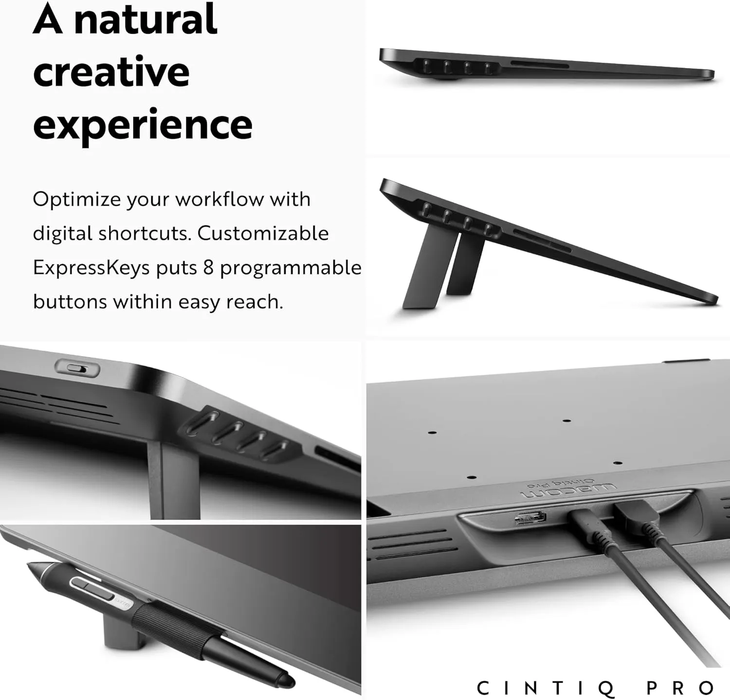 Wacom Cintiq Pro 16 Creative Pen and Touch Display (2021 Version) 4K Graphic Drawing Monitor with 8192 Pen Pressure and 98% Adobe RGB (DTH167K0A), Black