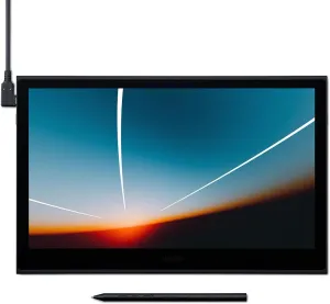 Wacom Movink Drawing Tablet with Screen, 13.3" OLED Touchscreen Portable Graphic Art Tablet w/Pro Pen 3, 10-bit Color Display for Mac, PC, Chromebook & Android